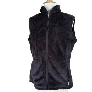The North Face Black Sherpa Fleece Vest Full Zip Women's size Medium